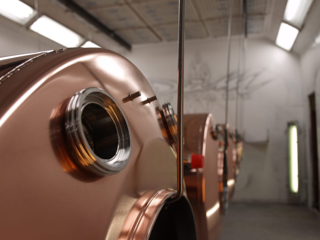 Bier-tank afgewerkt met speciale blankelak